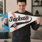 Baseball Player Custom Name And Number - Personalized Pennant 3