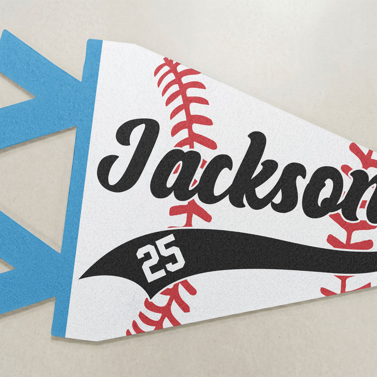 Baseball Player Custom Name And Number - Personalized Pennant 4
