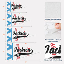 Baseball Player Custom Name And Number - Personalized Pennant 5