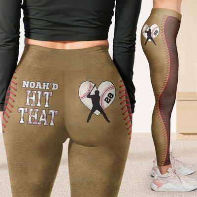 Baseball Player Wife Coach Funny Gift - Personalized Leggings