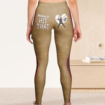 Baseball Player Wife Coach Funny Gift - Personalized Leggings