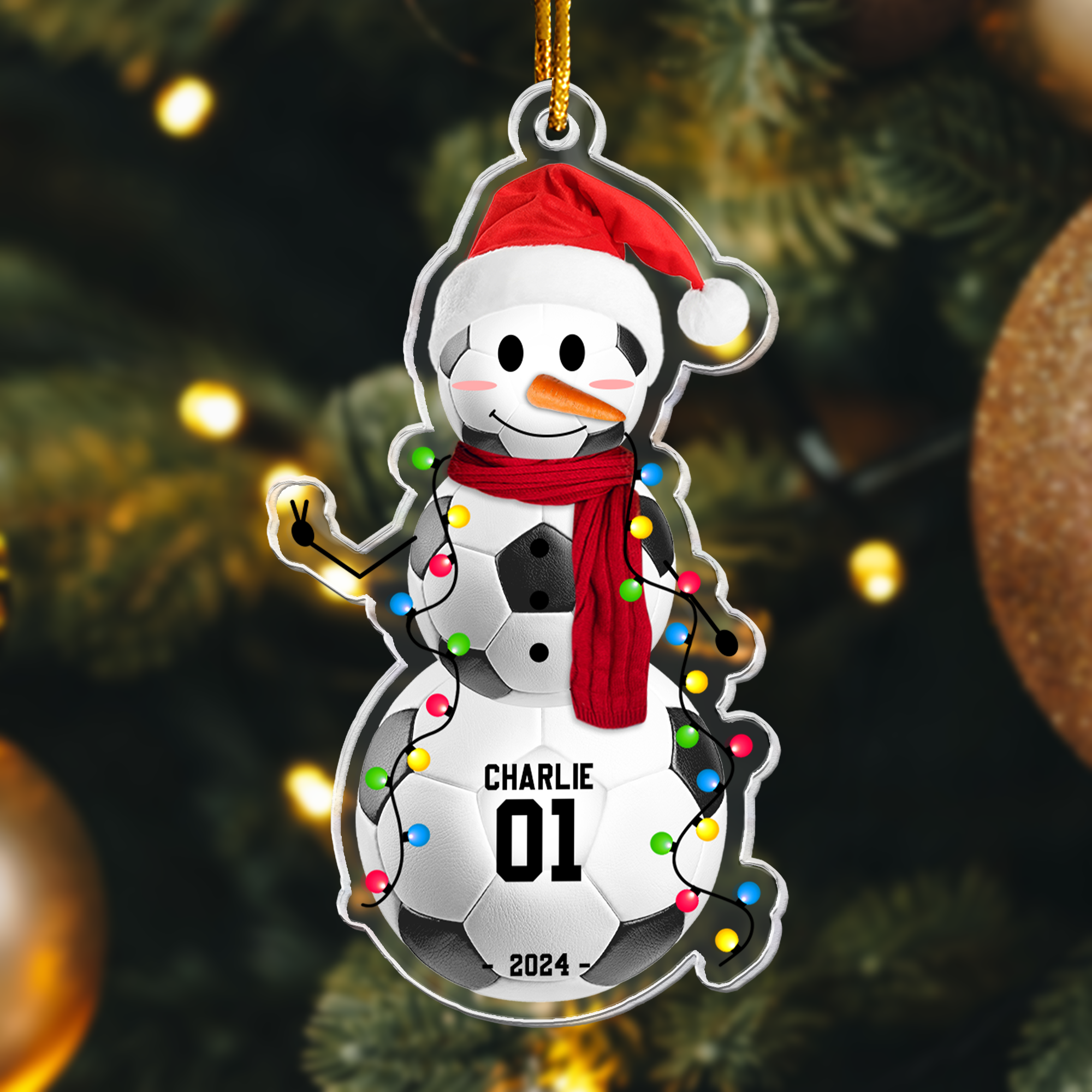 Baseball Snowman - Gifts For Players, Team, Boys - Personalized Acrylic Ornament