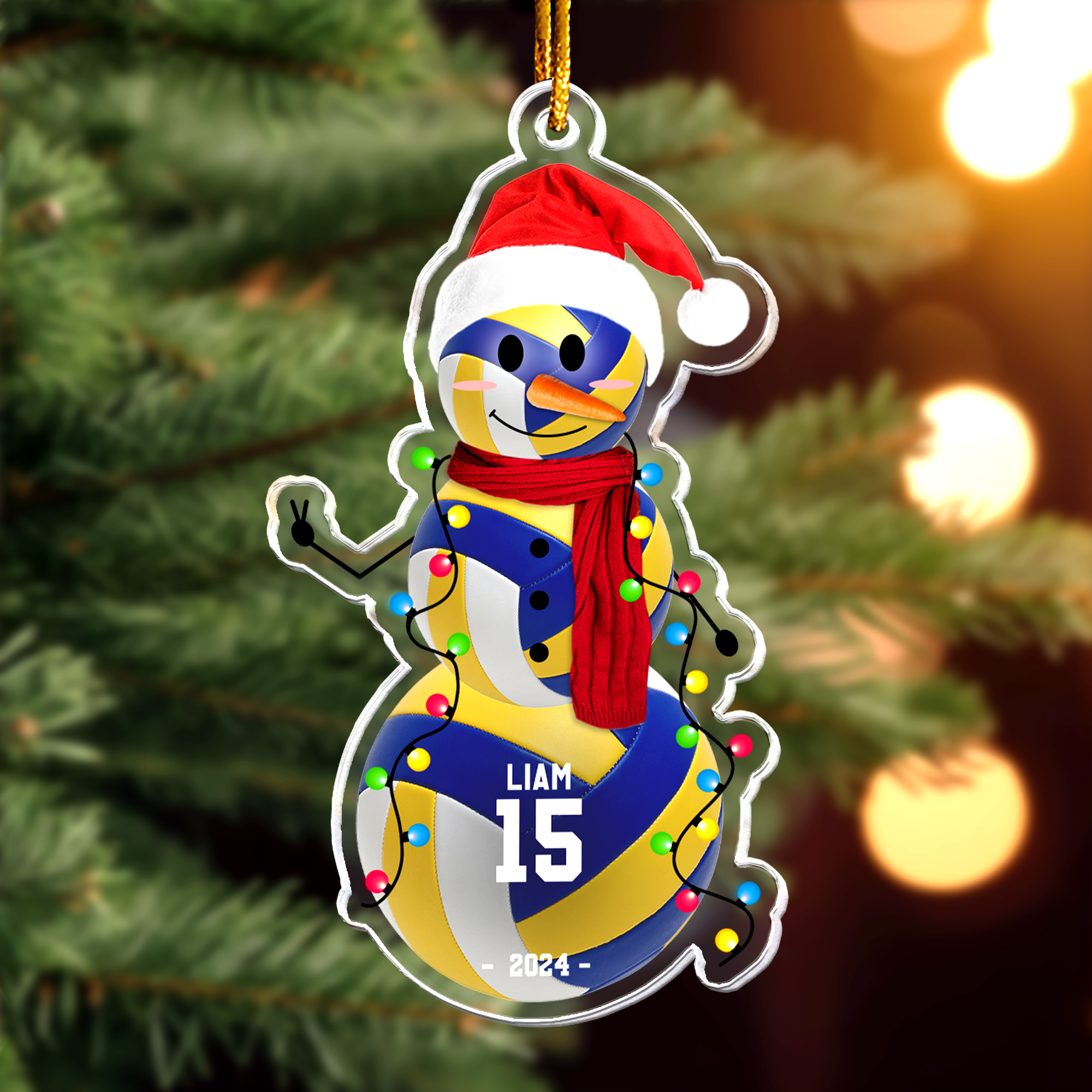 Baseball Snowman - Gifts For Players, Team, Boys - Personalized Acrylic Ornament