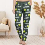 Softball Custom Name, Number - Personalized Sweatpants - Lounge Pants With Pockets, Custom Pajama Pants, Jogger Sweatpants, Gift For Her