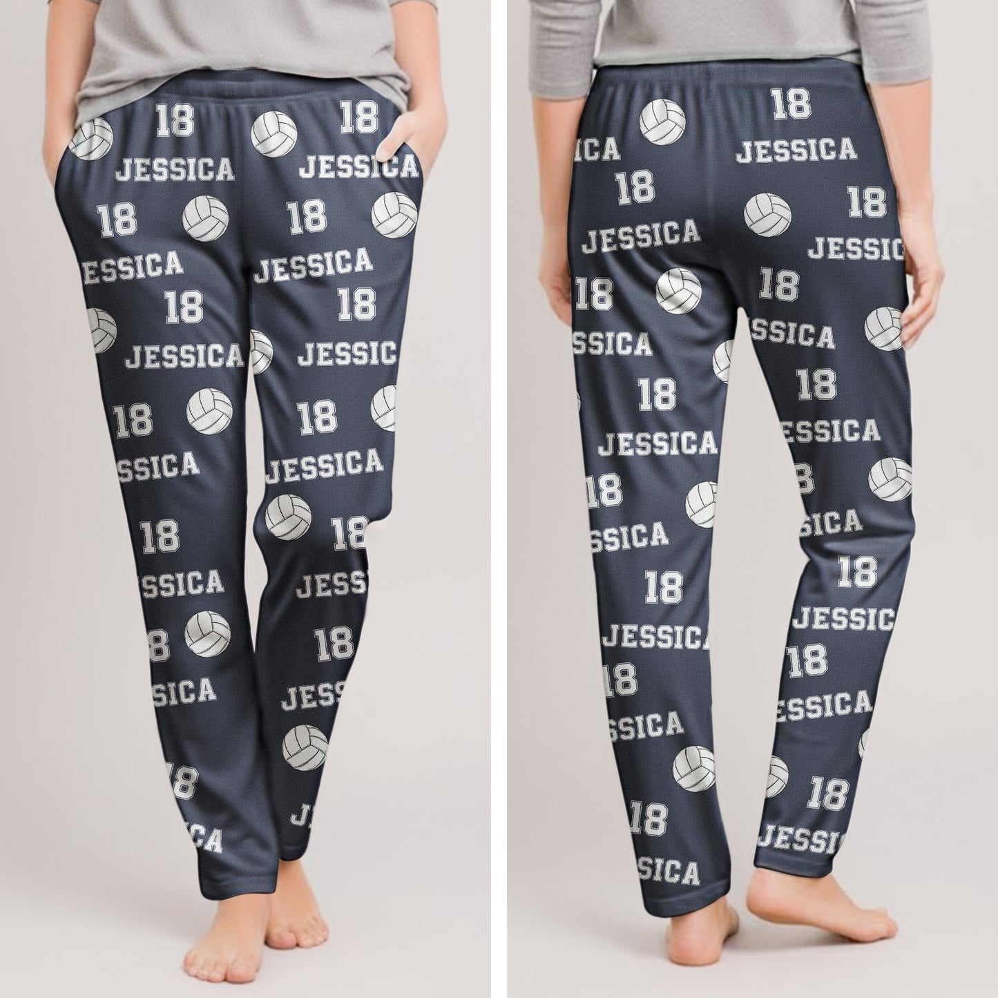 Volleyball Custom Name, Number - Personalized Sweatpants