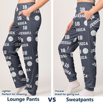 Volleyball Custom Name, Number - Personalized Sweatpants