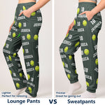 Softball Custom Name, Number - Personalized Sweatpants - Lounge Pants With Pockets, Custom Pajama Pants, Jogger Sweatpants, Gift For Her