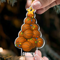 Basketball Christmas Tree - Personalized Acrylic Ornament