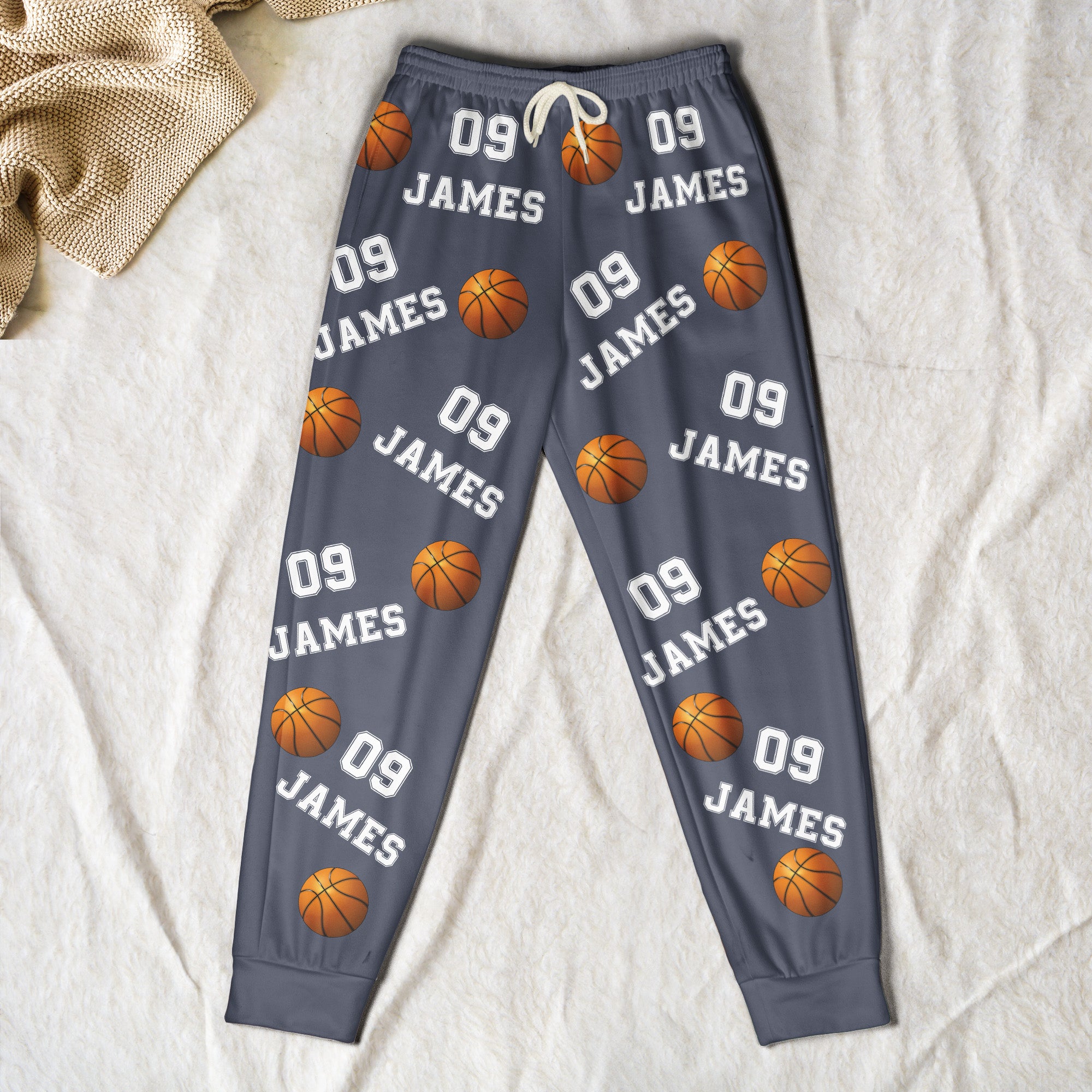 Basketball Custom Name, Number - Personalized Sweatpants