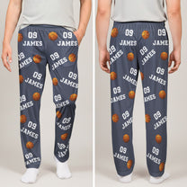 Basketball Custom Name, Number - Personalized Sweatpants - Lounge Pants With Pockets, Custom Pajama Pants, Jogger Sweatpants, Gift For Son, Gift for Him