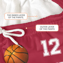 Basketball Custom Name, Number - Personalized Sweatpants - Lounge Pants With Pockets, Custom Pajama Pants, Jogger Sweatpants, Gift For Son, Gift for Him