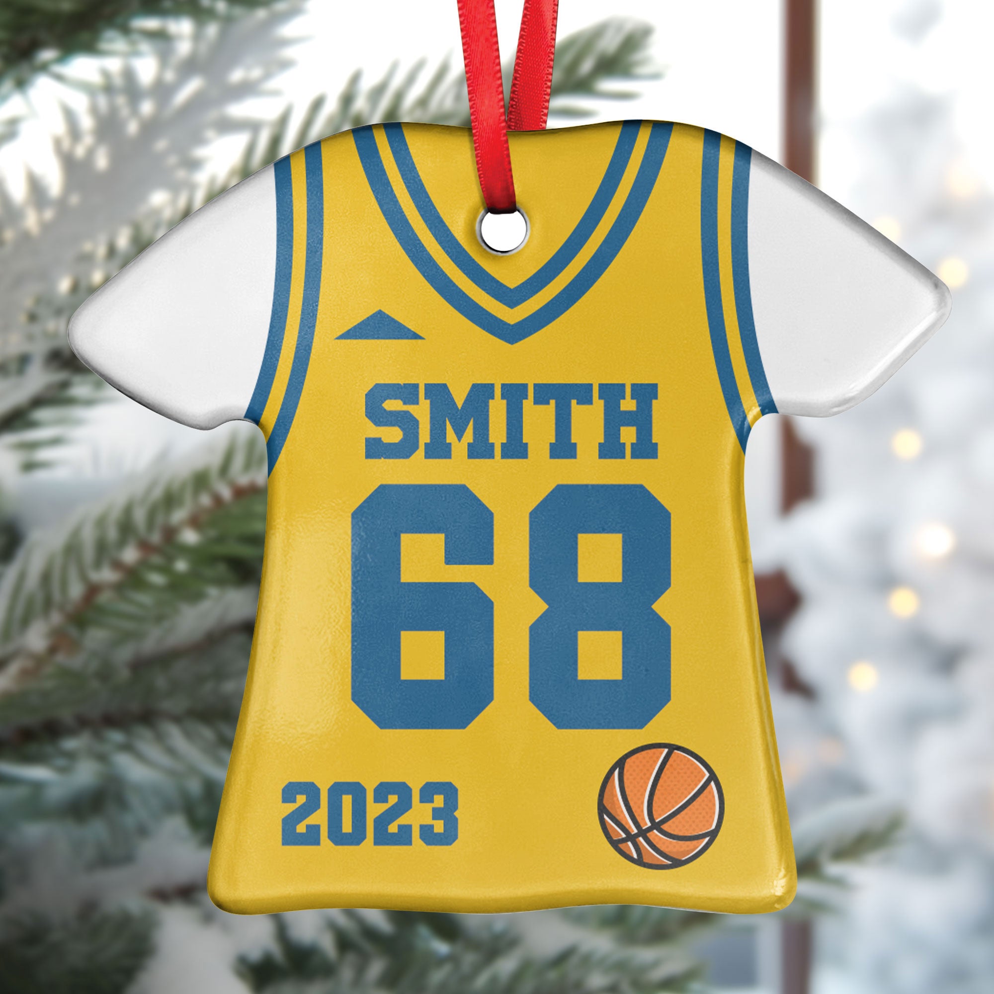 Basketball Jersey - Personalized Ceramic Ornament