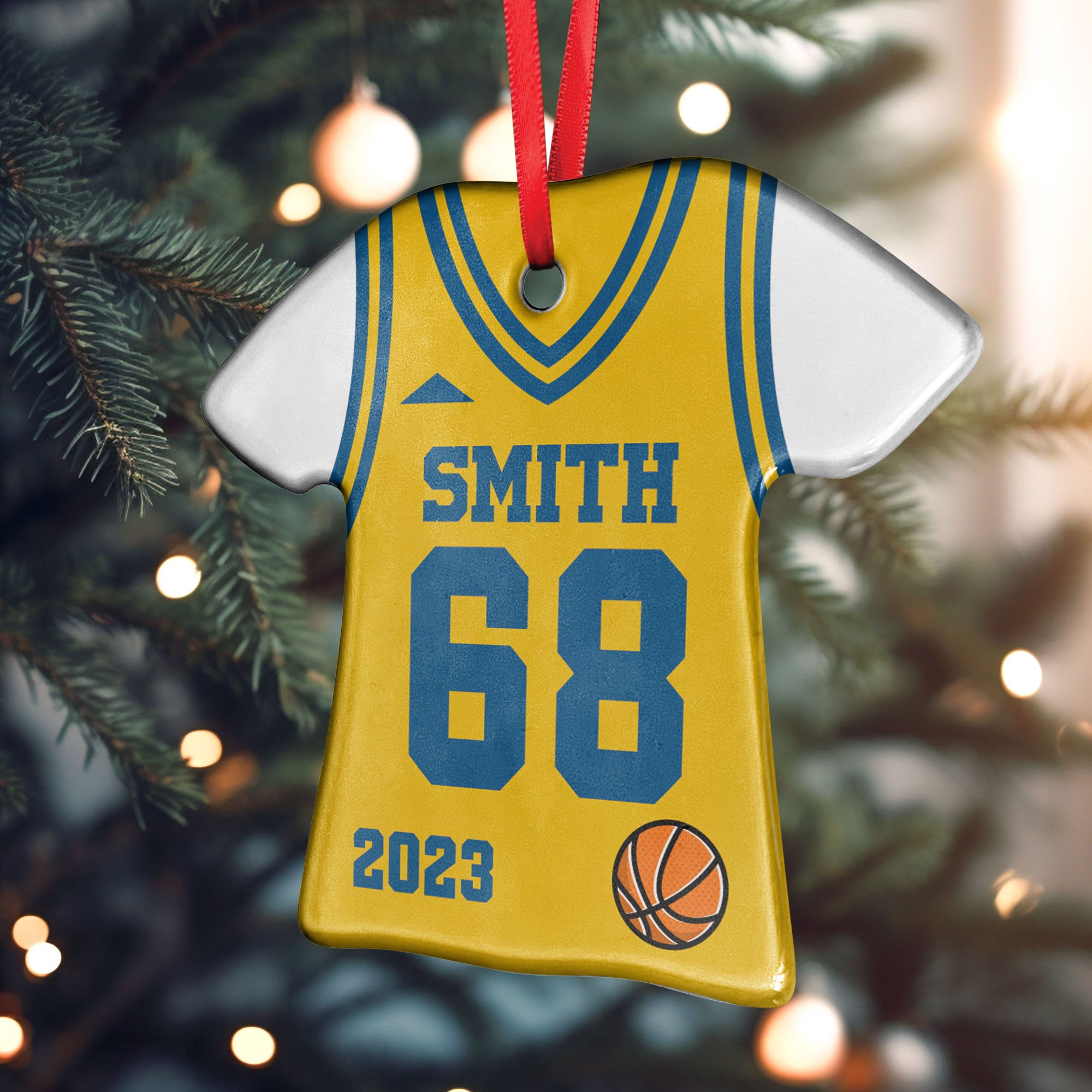 Basketball Jersey - Personalized Ceramic Ornament