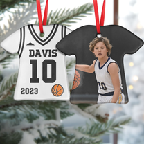 Basketball Jersey - Personalized Ceramic Photo Ornament