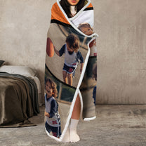 Basketball Lovers Gift For Son, Daughter - Personalized Photo Wearable Blanket Hoodie