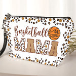 Basketball Mama Leopard Pattern - Personalized Cosmetic Bag