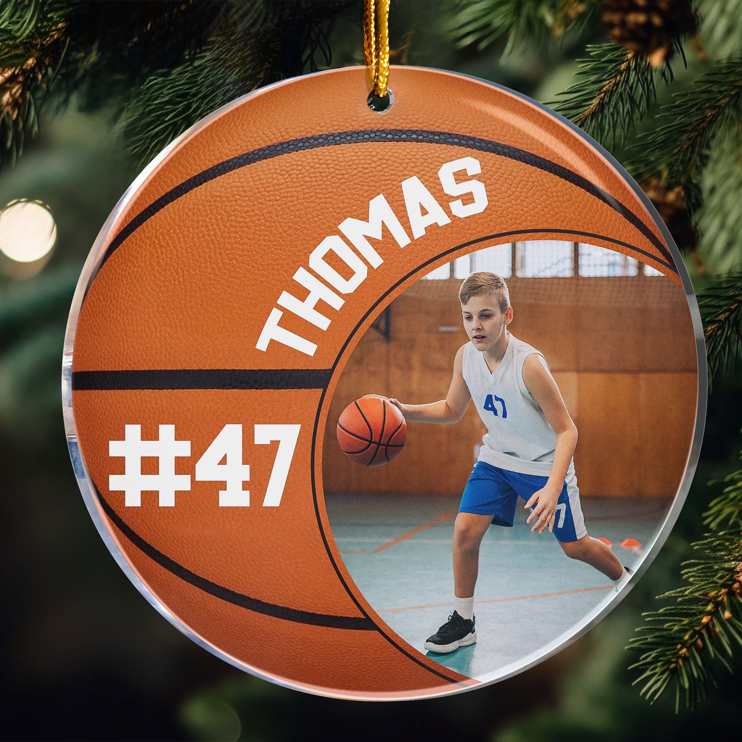 Basketball Player - Personalized Acrylic Photo Ornament