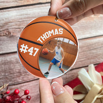 Basketball Player - Personalized Acrylic Photo Ornament