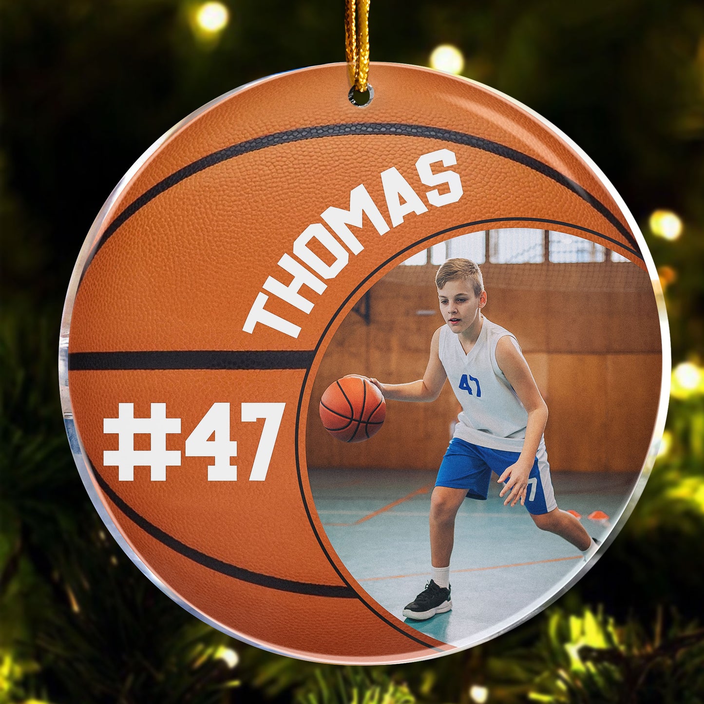 Basketball Player - Personalized Acrylic Photo Ornament