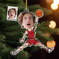 Basketball Players - Personalized Acrylic Photo Ornament