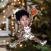 Basketball Players - Personalized Acrylic Photo Ornament