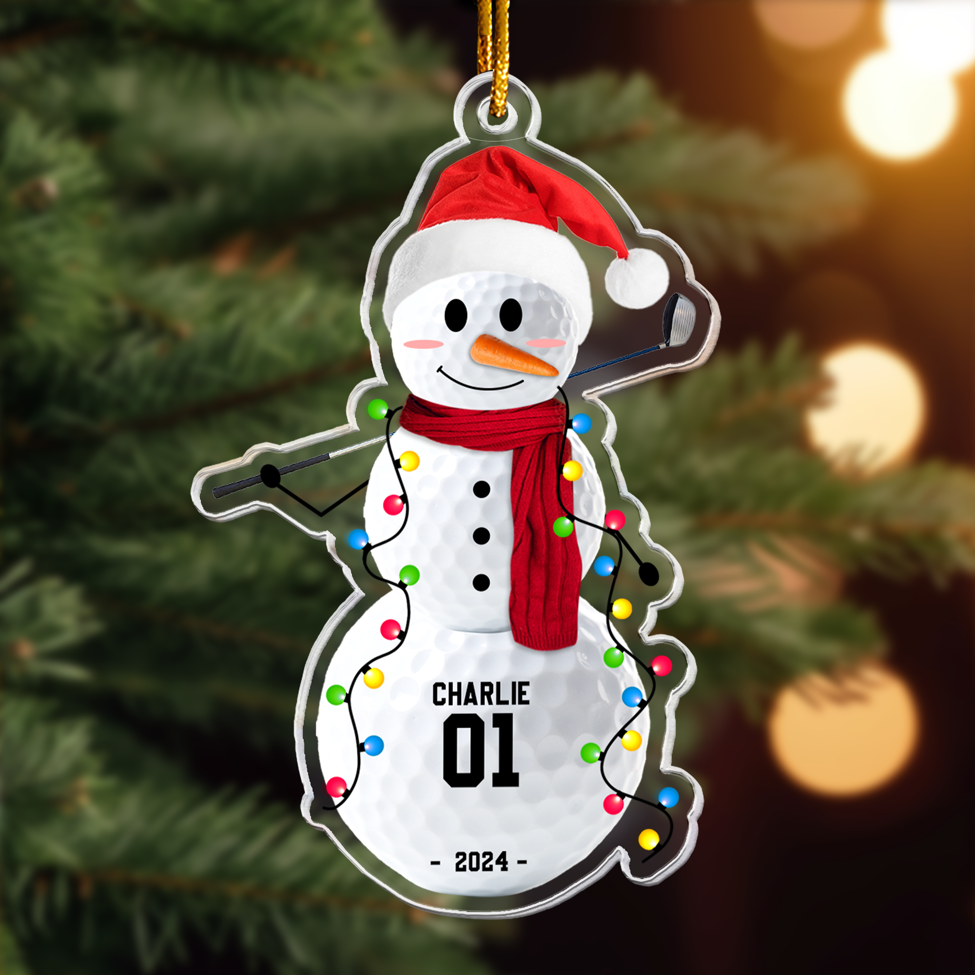 Sport Snowman - Gifts For Basketball, Baseball Players, Boy, Team - Personalized Acrylic Ornament