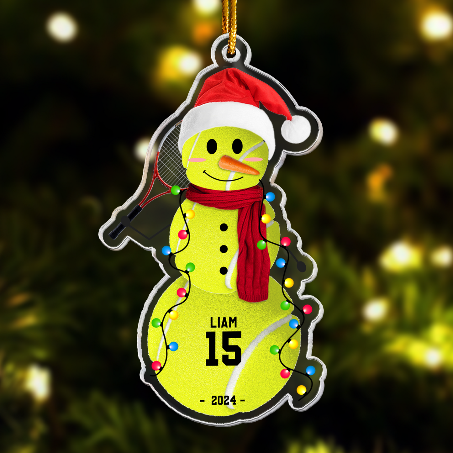 Sport Snowman - Gifts For Basketball, Baseball Players, Boy, Team - Personalized Acrylic Ornament