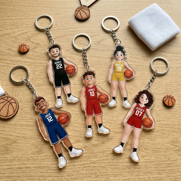 Basketball_Player_Gift_Personalized_Keychain_1