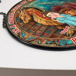 Be A Book Dragon - Personalized Stained Glass Window Hanging Suncatcher