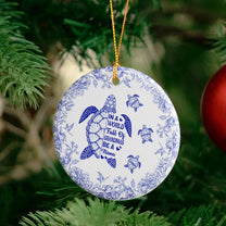 Be A Nana Turle Version Toile De Jouy - Personalized Ceramic Ornament