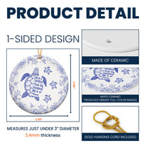 Be A Nana Turle Version Toile De Jouy - Personalized Ceramic Ornament