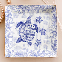 Be A Nana Turle Version Toile De Jouy - Personalized Jewelry Dish