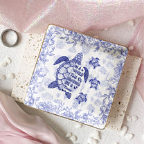 Be A Nana Turle Version Toile De Jouy - Personalized Jewelry Dish