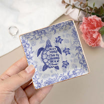Be A Nana Turle Version Toile De Jouy - Personalized Jewelry Dish