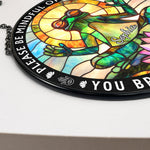 Be Mindful Of The Energy - Personalized Stained Glass Window Hanging Suncatcher