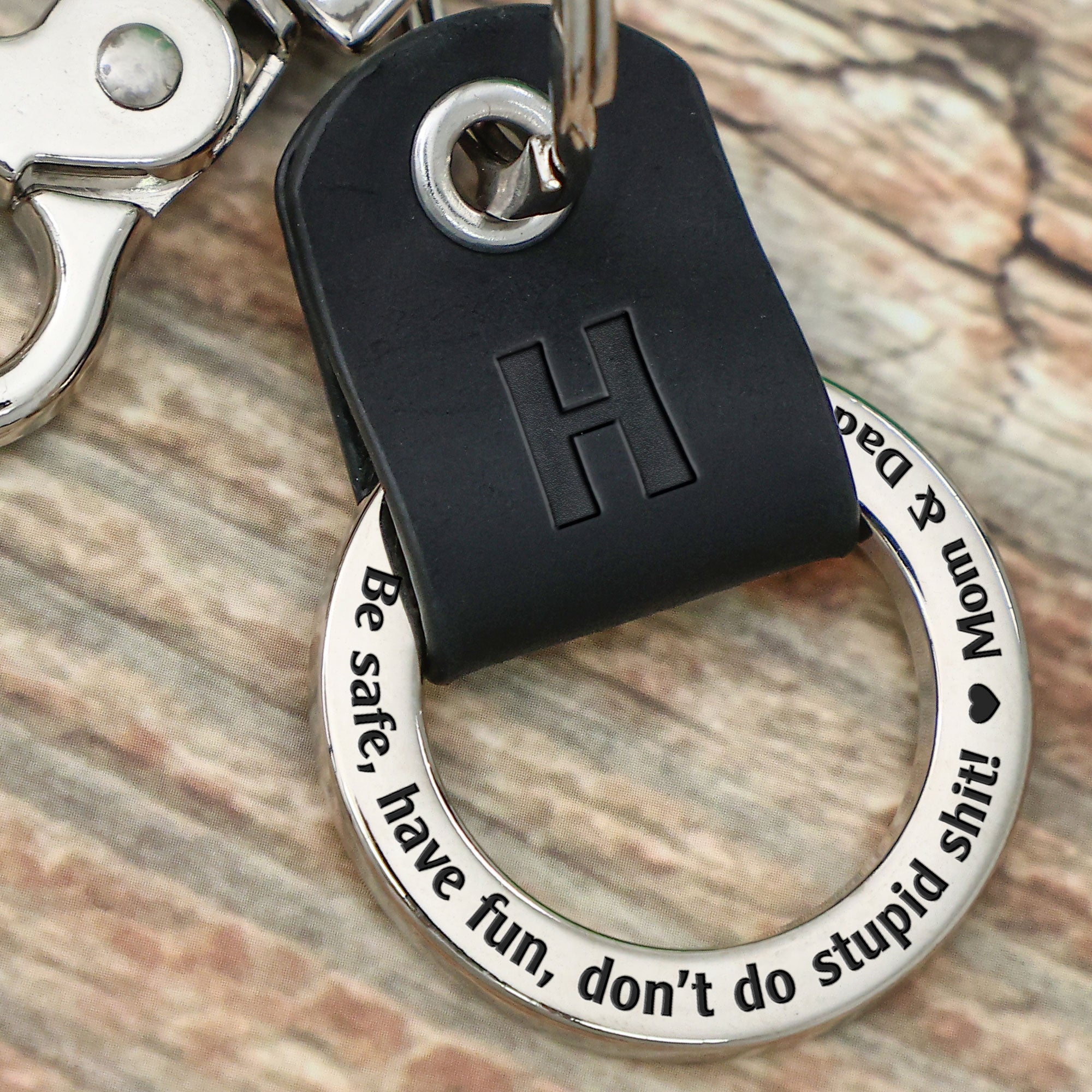 Be Safe, Have Fun, Don't Do Stupid Shit! - Personalized Coordinates Keychain