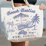 Beach Besties Girls Trip Summer Vacation Vacay Mode - Personalized Beach Bag