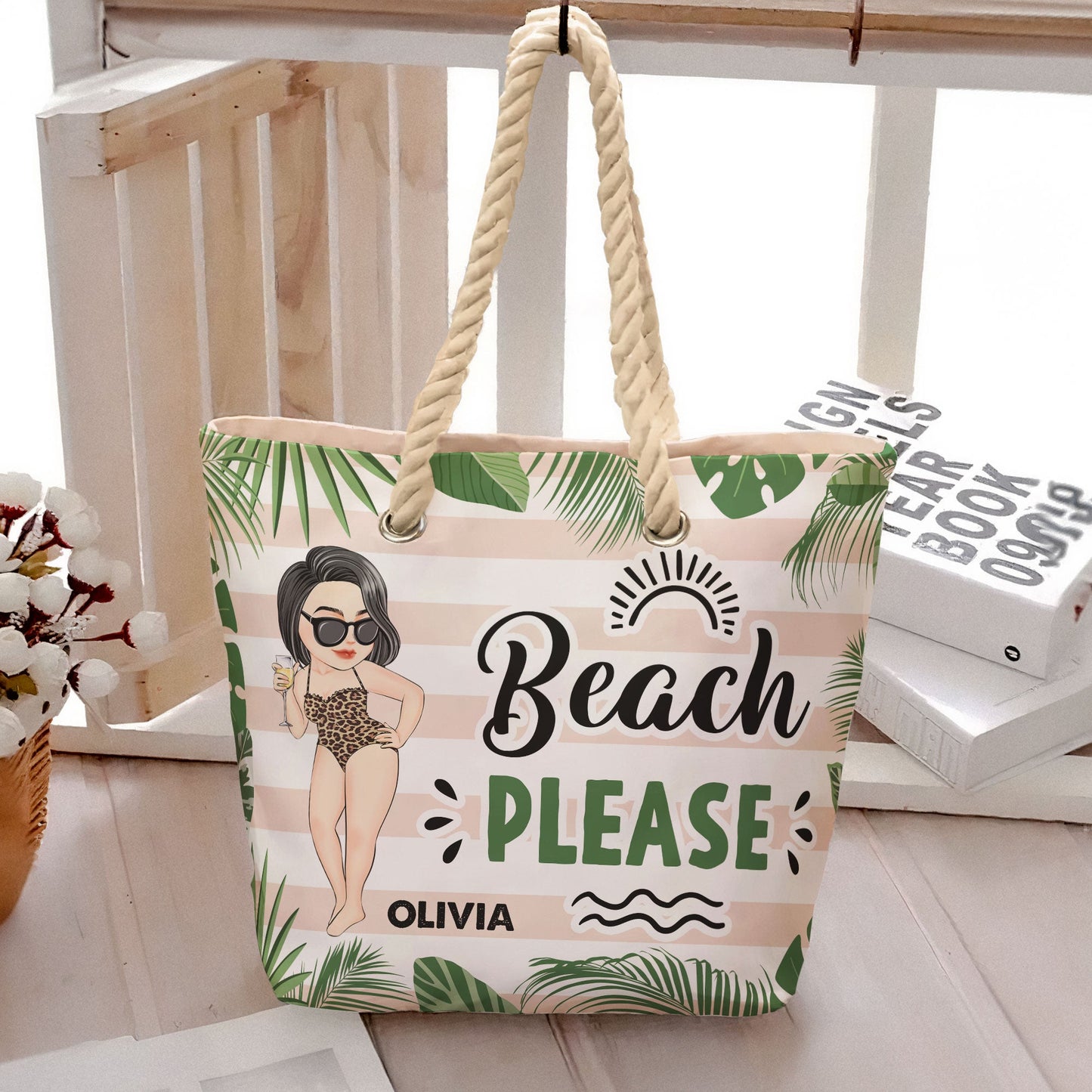 Beach Please - Personalized Beach Bag