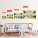 Beach Scene Palm Trees You & Me We Got This - Personalized Wrapped Canvas