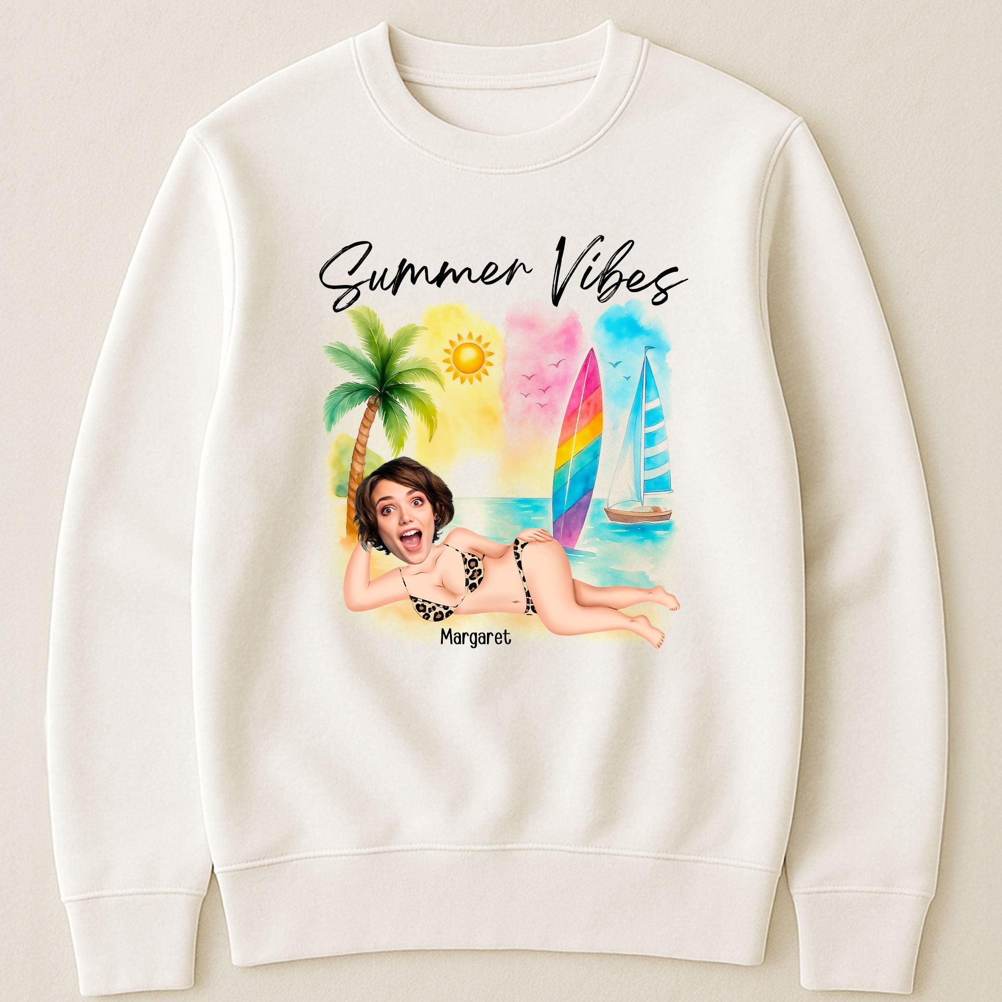 Beach Summer Vibes - Personalized Photo Shirt