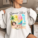 Beach Summer Vibes - Personalized Photo Shirt