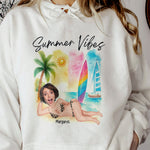 Beach Summer Vibes - Personalized Photo Shirt