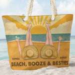 Beach, Booze & Besties - Personalized Beach Bag