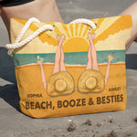 Beach, Booze & Besties - Personalized Beach Bag