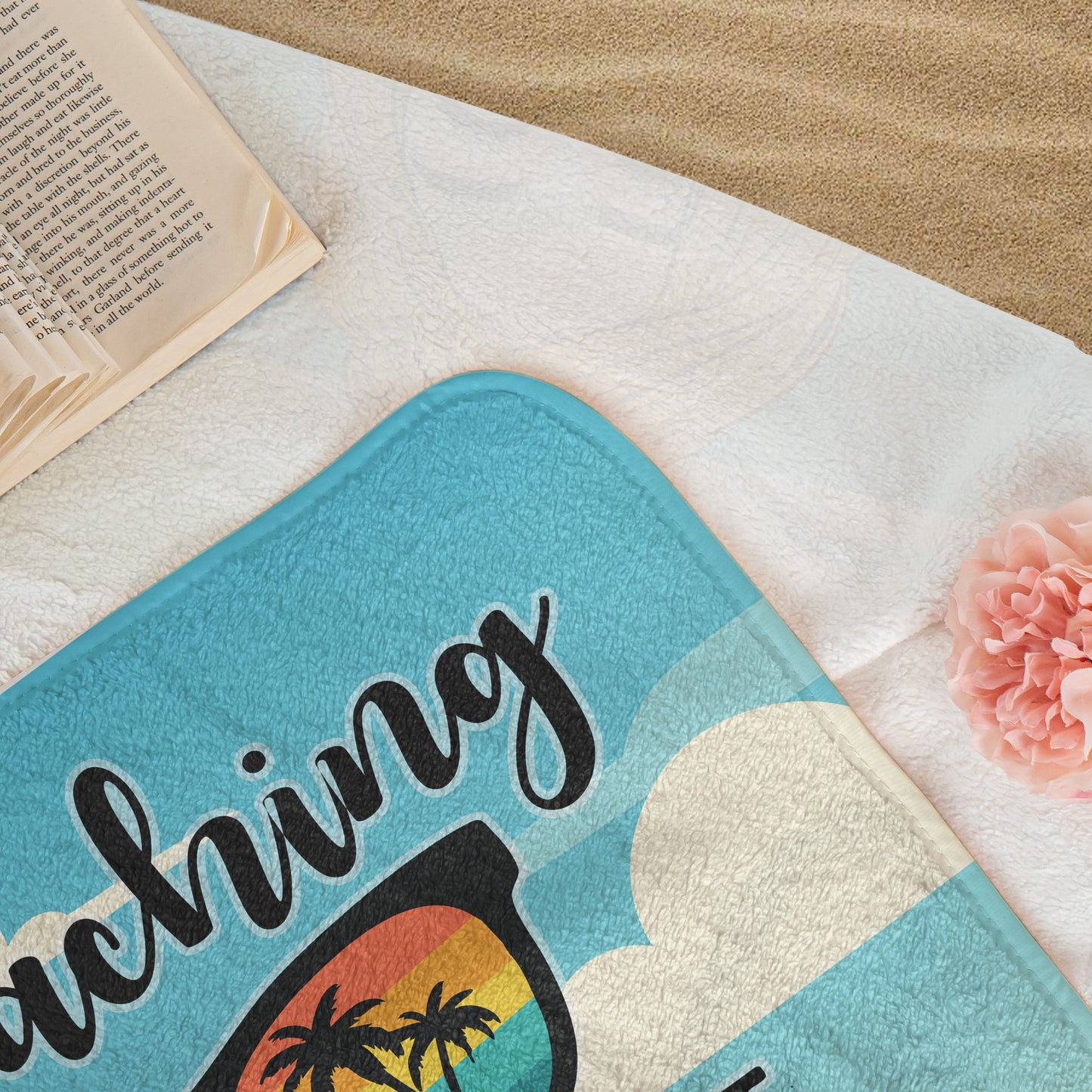 Beaching Not Teaching Teacher Summer Vibes - Personalized Quick-Dry Beach Towel