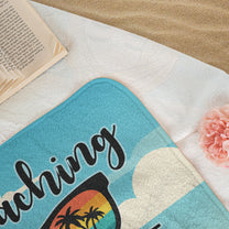 Beaching Not Teaching Teacher Summer Vibes - Personalized Quick-Dry Beach Towel