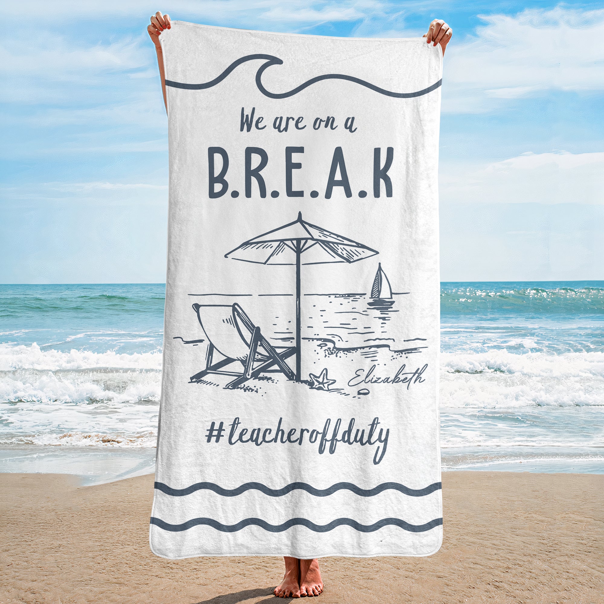 Beaching-Not-Teaching-End-Of-Year-Gift-Personalized-Beach-Towel-2