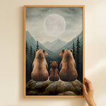 Bear Family Art Home Decor - Personalized Poster
