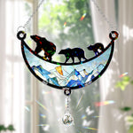 Bear Family - Personalized Acrylic Suncatcher With Crystal Ball Prism