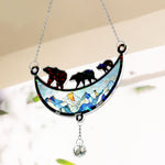 Bear Family - Personalized Acrylic Suncatcher With Crystal Ball Prism
